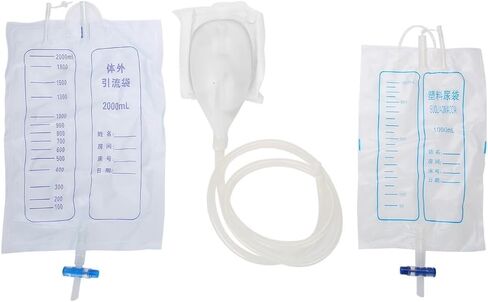 YINUODAY Urinals Collector with 2 Urine Catheter Bags, Portable Silicone Urinal for Men Woman Incontinence Underwear Supplies Wearable Female Urinator for Incontinence Bladder Aid in Kuwait