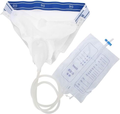 YINUODAY Urinals Collector with 2 Urine Catheter Bags, Portable Silicone Urinal for Men Woman Incontinence Underwear Supplies Wearable Female Urinator for Incontinence Bladder Aid in Kuwait