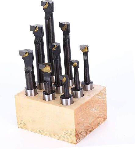 netuera New 1/2 Inch Boring Bar Set C6 9 Pcs Carbide Tipped Bars 1/2 Shank Lathe Tool, 9-pack 1 / 2 Boring Bar in Kuwait