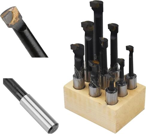 netuera New 1/2 Inch Boring Bar Set C6 9 Pcs Carbide Tipped Bars 1/2 Shank Lathe Tool, 9-pack 1 / 2 Boring Bar in Kuwait
