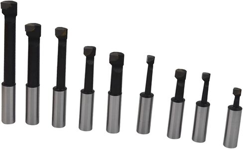 netuera New 1/2 Inch Boring Bar Set C6 9 Pcs Carbide Tipped Bars 1/2 Shank Lathe Tool, 9-pack 1 / 2 Boring Bar in Kuwait