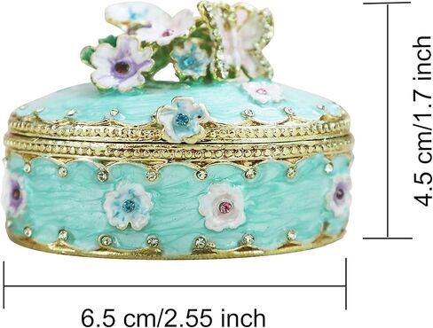 منظم صندوق المجوهرات من NAJMECHOY للنساء والفتيات، منظم أقراط خاتم الزفاف، حاوية تخزين، صندوق حلقات من السبائك، تخزين المجوهرات للقلادة، صندوق زهور منحوت استريو (وردي) in Kuwait