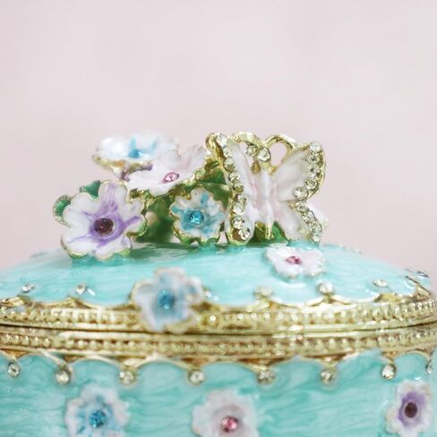 منظم صندوق المجوهرات من NAJMECHOY للنساء والفتيات، منظم أقراط خاتم الزفاف، حاوية تخزين، صندوق حلقات من السبائك، تخزين المجوهرات للقلادة، صندوق زهور منحوت استريو (وردي) in Kuwait