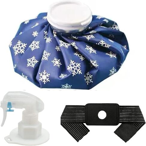 11" Ice Pack for Injuries Reusable with Spray Bottle Nozzle, Ice Bags w/Wrap Around Extension Band, Hot Cold Ice Pack for Sports Injuries, Headaches Hip Shoulder Back Knee Pain Relief in Kuwait
