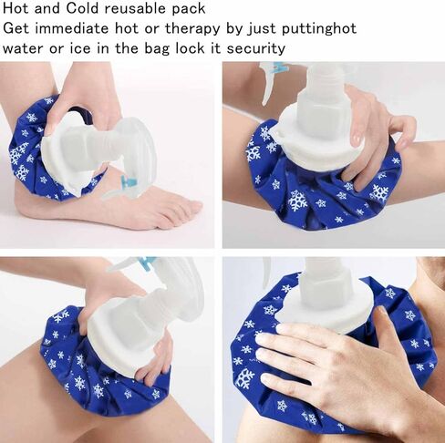 11" Ice Pack for Injuries Reusable with Spray Bottle Nozzle, Ice Bags w/Wrap Around Extension Band, Hot Cold Ice Pack for Sports Injuries, Headaches Hip Shoulder Back Knee Pain Relief in Kuwait