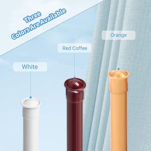 MroMax 8Pcs Curtain Rod Finials for 1-1/10 Inch Rod, Replacement Finials for 28mm Curtain Rods, White Plastic Window Treatment Finials in Saudi Arabia