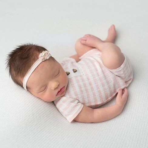 ملابس لطيفة لحديثي الولادة للتصوير الفوتوغرافي رومبير للأطفال الأولاد والبنات لالتقاط الصور الفوتوغرافية للرضع مجموعة ملابس محبوكة لالتقاط الصور in Kuwait