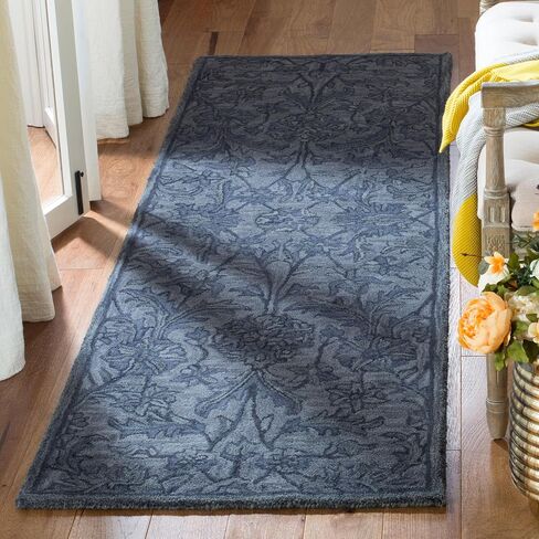 SAFAVIEH Antiquity Collection 6' Round Olive / Green AT824A Handmade Traditional Oriental Premium Wool Area Rug in Saudi Arabia