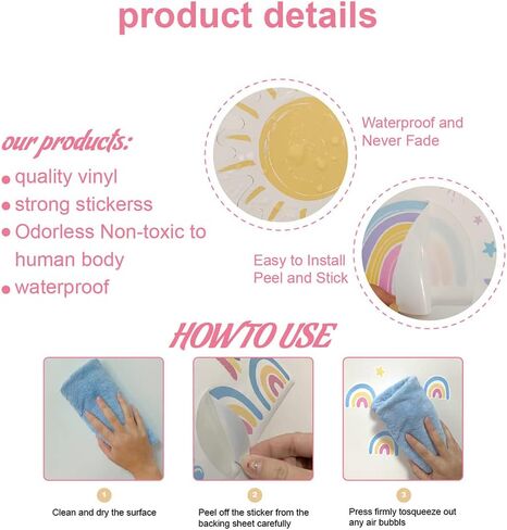 مجموعة ملصقات ديكور فنية جدارية بنقاط ملونة | 10 ورقات|ملصقات حائط جمالية من الفينيل للأطفال والرضع وغرفة نوم البنات وديكور المنزل والفصول الدراسية، ملصقات ملونة ذاتية اللصق وقابلة للتقشير والنقاط. in Kuwait