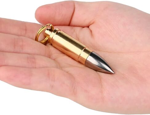 NHDT SW809 سلسلة مفاتيح حامل حبوب دواء محمولة، علبة من التيتانيوم والنحاس مضادة للماء حافظة للمحفظة أو الجيب أو قلادة، حافظة صغيرة EDC للسفر في الهواء الطلق. in Kuwait