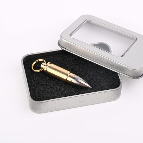 NHDT SW809 سلسلة مفاتيح حامل حبوب دواء محمولة، علبة من التيتانيوم والنحاس مضادة للماء حافظة للمحفظة أو الجيب أو قلادة، حافظة صغيرة EDC للسفر في الهواء الطلق. in Kuwait