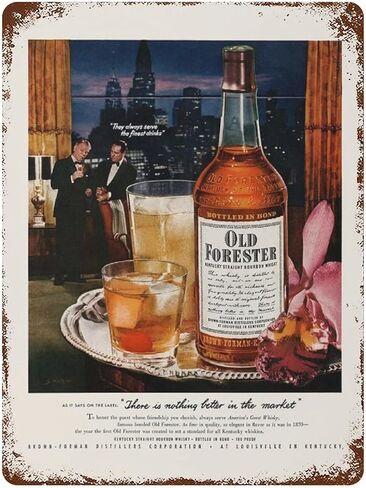 لافتة JIANKUN معدنية من القصدير، بوربون عتيق - إعلان ويسكي عتيق، مطبخ منزلي، مكتب، بار، مطعم، نادي النوم أو المرآب، 30.48 سم × 40.64 سم بوصة in Kuwait