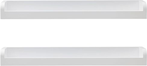 أرفف حائط مقوسة عائمة من ميلانكو لغرفة الأطفال، غرفة النوم، غرفة المعيشة، المطبخ، مجموعة من 2، أبيض in Kuwait
