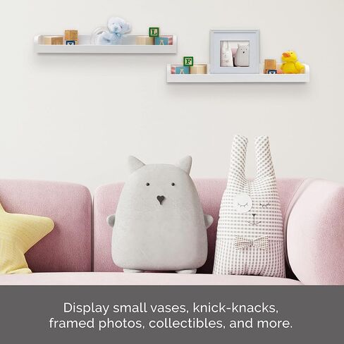 أرفف حائط مقوسة عائمة من ميلانكو لغرفة الأطفال، غرفة النوم، غرفة المعيشة، المطبخ، مجموعة من 2، أبيض in Kuwait