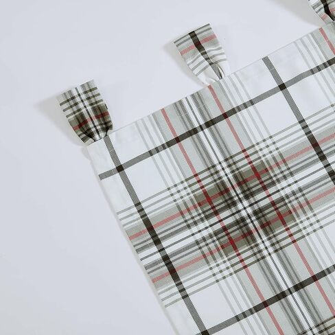Eddie Bauer Home Valance معالجة نافذة أنيقة وخفيفة الوزن وعازلة مع عروة علوية، يمكن غسلها في الغسالة، عناية سهلة، 50 × 20، منقوشة على شكل Edgewood in Saudi Arabia