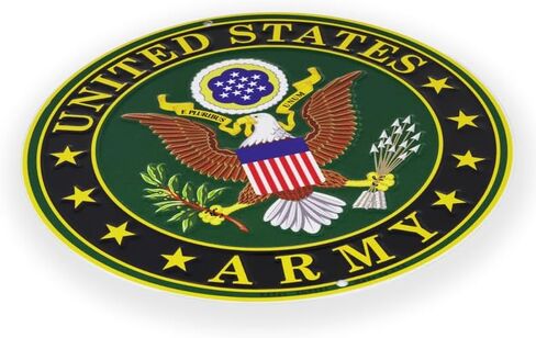 United States Army Decorative Metal Wall Plate for Home, Office, or Man Cave. Very sturdy. 2 holes for easy hanging anywhere. Great gift for your fellow United States Army soldier. Officially Licensed in Kuwait