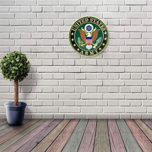 United States Army Decorative Metal Wall Plate for Home, Office, or Man Cave. Very sturdy. 2 holes for easy hanging anywhere. Great gift for your fellow United States Army soldier. Officially Licensed in Kuwait