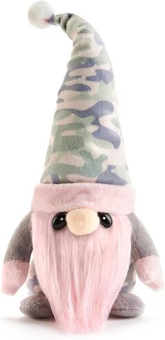 Hug Feel The Love - Camo Gnome - Harper، ديكور جنوم قطيفة، زخرفة جنوم سويدية Tomte، تمثال هدية جيب Pal Gnomie، دمية قطيفة مقاس 9 بوصة in Kuwait