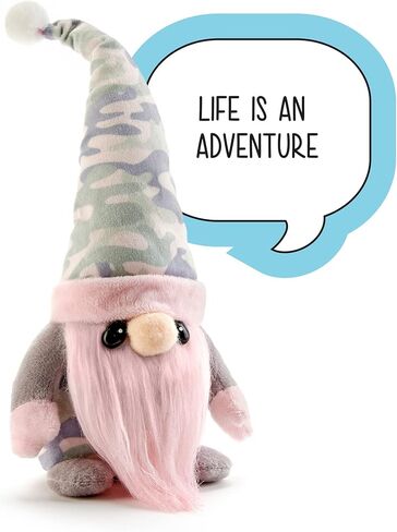 Hug Feel The Love - Camo Gnome - Harper، ديكور جنوم قطيفة، زخرفة جنوم سويدية Tomte، تمثال هدية جيب Pal Gnomie، دمية قطيفة مقاس 9 بوصة in Kuwait