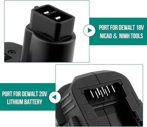 ADVTRONICS Battery Adapter DCA1820 Compatible with Dewalt 20V Lithium Battery DCB205 for Dewalt 18V NI-Cd&Ni-Mh Battery DC9096 DW9096 DC9098 DC9099 DW9099 in Kuwait