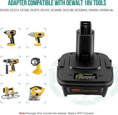 ADVTRONICS Battery Adapter DCA1820 Compatible with Dewalt 20V Lithium Battery DCB205 for Dewalt 18V NI-Cd&Ni-Mh Battery DC9096 DW9096 DC9098 DC9099 DW9099 in Kuwait