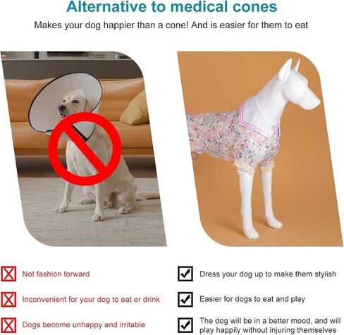 LovinPet Large Dog Pajamas for Male Dogs -Wound Care/Surgery Recovery Dog Pajamas, T-Shirt for Large Dog,Spring Flower Garden Print,Large Dog PJ's Pitbull Clothes,Party Costume for Large Dogs,XL in Saudi Arabia