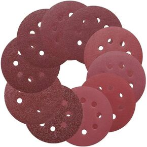 Sanding Discs 5-Inch 8-Hole 100pcs Hook and Loop Sandpaper, 40/60/80/100/150/180/240/320/400/800 Grits Sandpaper for Random Orbit Sander in Saudi Arabia