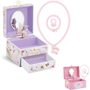RR ROUND RICH DESIGN صناديق المجوهرات الموسيقية للأطفال للفتيات الكبيرة والصغيرة in Kuwait