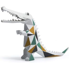 HAUCOZE Crocodile Sculpture Statue Decor Modern Decor Home Gifts Table Centerpiece Crafts Polyresin Arts 6.7 inch in Kuwait