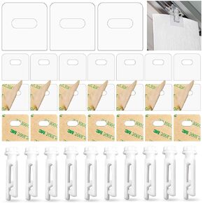 40 Pack Clear Vertical Blind Repair Tabs Sets with Vertical Blinds Replacement Stems and Clear Self-Adhesive Blinds Replacement Fixers, Window Blinds Repair Parts