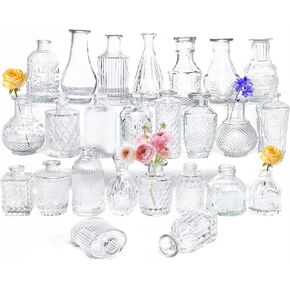 مجموعة من 25 مزهريات برعم للزهور، مزهريات زجاجية للقطع المركزية، مزهريات زجاجية صغيرة لتزيين حفلات الزفاف الريفية، مزهريات صغيرة، مزهريات شفافة لتزيين الطاولة، مزهريات زهور مفردة لغرفة النوم وغرفة in Kuwait