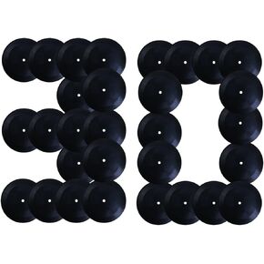 ميني زوزي 7 بوصة سجلات الفينيل الفارغة السوداء وهمية 30 جهاز كمبيوتر شخصى في 1 حزمة لديكور الغرفة الجمالية المستقلة أو ديكور المنزل على الحائط لغرفة النوم أو غرفة المعيشة المراقص الموسيقى استوديو الهيب هوب الديكور in Kuwait