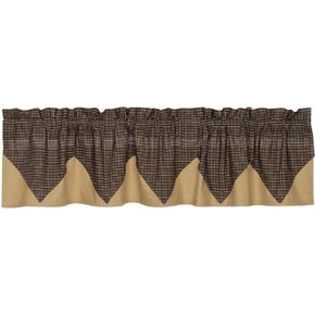 VHC Brands 7184 Kettle Grove Plaid Valance مبطنة بطبقات 16x72 in Saudi Arabia