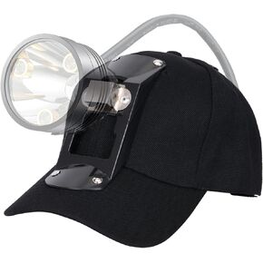GearOZ Hunting Hat with Bracket, Hunter Cap for Headlamp Hunting Light for Coon Coyote Hog Turkey Duck Hunting, Black/Camo