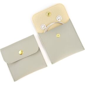 PU Leather Jewelry Bag Jewelry Bag for Necklace, Bracelet, Rings, Watches, Earphones and Other Mini Items (Aqua)