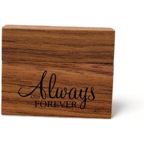 The Crafty Notebook Always & Forever Small Rustic Wood Jewelry Ring Proposal Engagement Box in Saudi Arabia