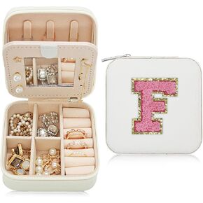 Longwu Travel Jewelry Organizer for Women Girls,Mini Travel Jewelry Case Jewelry Organizer,Travel Ring Organizer Necklace Organizer Earring Organizer Box,Small Jewelry Organizer for Teen Girl,Gifts