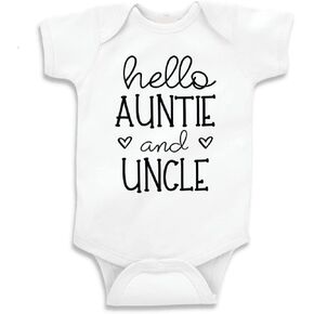 Bump and Beyond Designs Pregnancy Announcement, Hello Auntie and Uncle