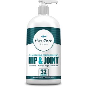 مغذيات المحيط النقي مزيج الجلوكوزامين كوندرويتين MSM السائل للورك والمفاصل للكلاب، 32 أونصة؛ مكمل سائل طبيعي in Kuwait