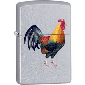 Zippo Lighter: Rooster - Satin Chrome 75537 in Kuwait