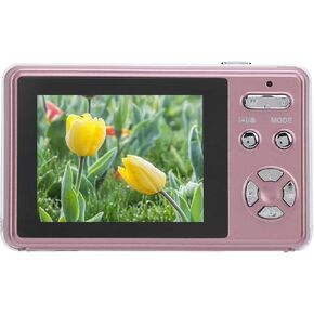 كاميرا wendeekun الرقمية، كاميرا تسجيل فيديو FHD 1080P 40MP مع تكبير رقمي 16X، كاميرا فيديو صغيرة بشاشة IPS 2.4 بوصة، كاميرات صغيرة محمولة للطلاب والمراهقين والأطفال والبالغين والمبتدئين (وردي) in Kuwait