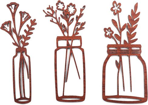 ديكور حائط بأوراق الخشب، تعليق على الحائط بأوراق الشجر، فن جداري مكون من 4 أوراق، ديكور جداري بسيط، فن حائط بوهو، ديكور جدار غرفة المعيشة، ديكور غرفة النوم in Kuwait