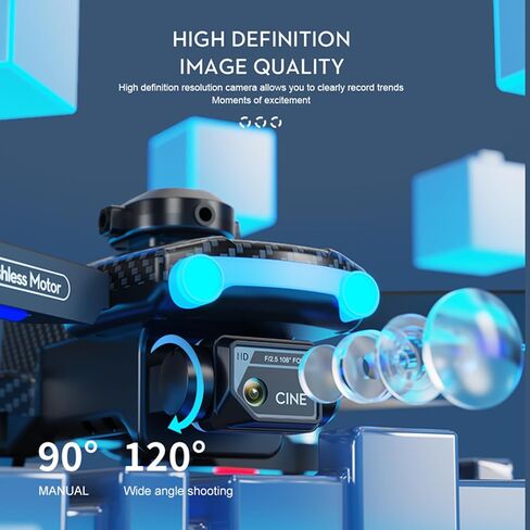 طائرة بدون طيار GoolRC مع كاميرا للبالغين، كاميرا 8K HD EIS مضادة للاهتزاز FPV بدون طيار، طائرة RC كوادكوبتر مع محرك بدون فرشاة، تجنب العوائق، اتبعني، التدفق البصري، وضع مقطوعة الرأس، تثبيت الارتفاع وبطاريتين in Saudi Arabia