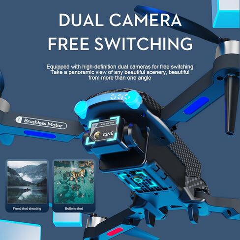 طائرة بدون طيار GoolRC مع كاميرا للبالغين، كاميرا 8K HD EIS مضادة للاهتزاز FPV بدون طيار، طائرة RC كوادكوبتر مع محرك بدون فرشاة، تجنب العوائق، اتبعني، التدفق البصري، وضع مقطوعة الرأس، تثبيت الارتفاع وبطاريتين in Saudi Arabia