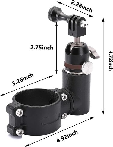 حامل كاميرا BESTAOO UTV ATV متوافق مع GoPro لشريط لف 1.75 بوصة - 2 بوصة، حامل كاميرا ألومنيوم يدور 360 درجة لجميع موديلات GoPro، مثل Hero 9، 8,7,5 4، GoPro Max، Insta360 إلخ in Kuwait