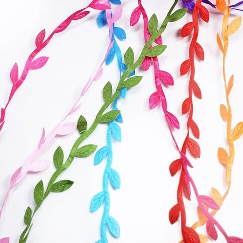شريط تقليم بأوراق أرجوانية اصطناعية بطول 33 قدمًا DIY مصنوعات يدوية لتزيين المنزل وحفلات الزفاف وأوراق الشجر المزيفة والخضرة البرية وتغليف الهدايا وحفلات الزفاف وسلسلة من الدانتيل in Kuwait