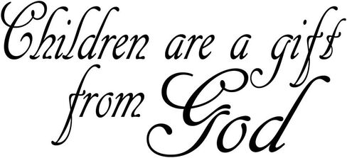 ملصقات جدارية منحوتة من الفينيل بحروف منفصلة لغرفة الاطفال من تشيلدرن ار ايه جيفت فروم غاد، ملصقات حروف فنية لتزيين غرفة الاطفال in Kuwait