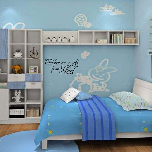 ملصقات جدارية منحوتة من الفينيل بحروف منفصلة لغرفة الاطفال من تشيلدرن ار ايه جيفت فروم غاد، ملصقات حروف فنية لتزيين غرفة الاطفال in Kuwait