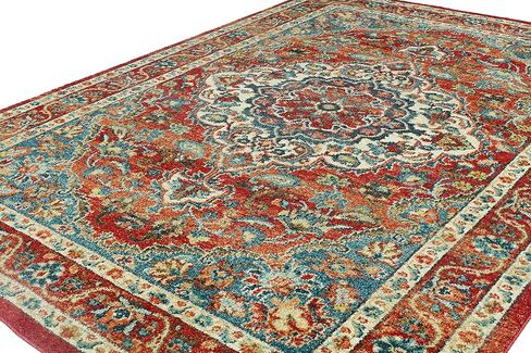 سجادة منطقة مجموعة Bashian - مادة البولي بروبيلين الفاخرة المصنوعة آليًا - ديكور منزلي لسجادة العداء، سجادة المدخل، سجاد غرفة المعيشة، 2.6 × 8 بوصة، صدأ in Kuwait