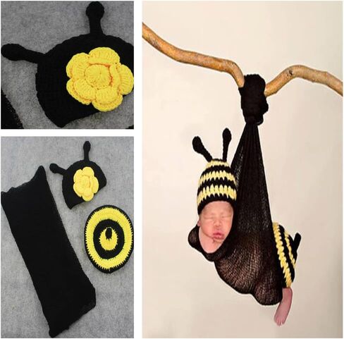 الوليد التصوير الدعائم وتتسابق قبعة طويلة تموج التفاف مجموعة طفل الفتيان الفتيات صورة تبادل لاطلاق النار الرضع محبوك قبعة النحل السراويل التصوير تبادل لاطلاق النار in Kuwait